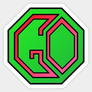 "GO" Stop Sign Sticker